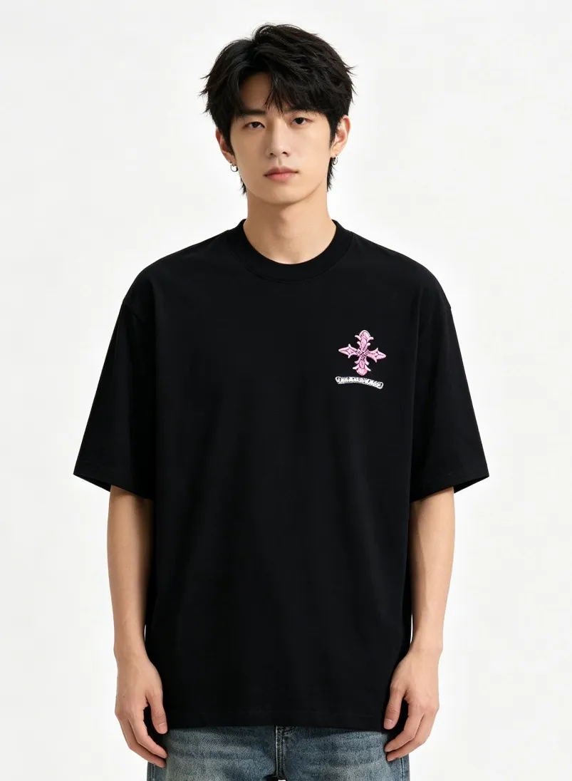 Louis Vuitton/Louis Vuitton warm Color Change embroidered logo short sleeves